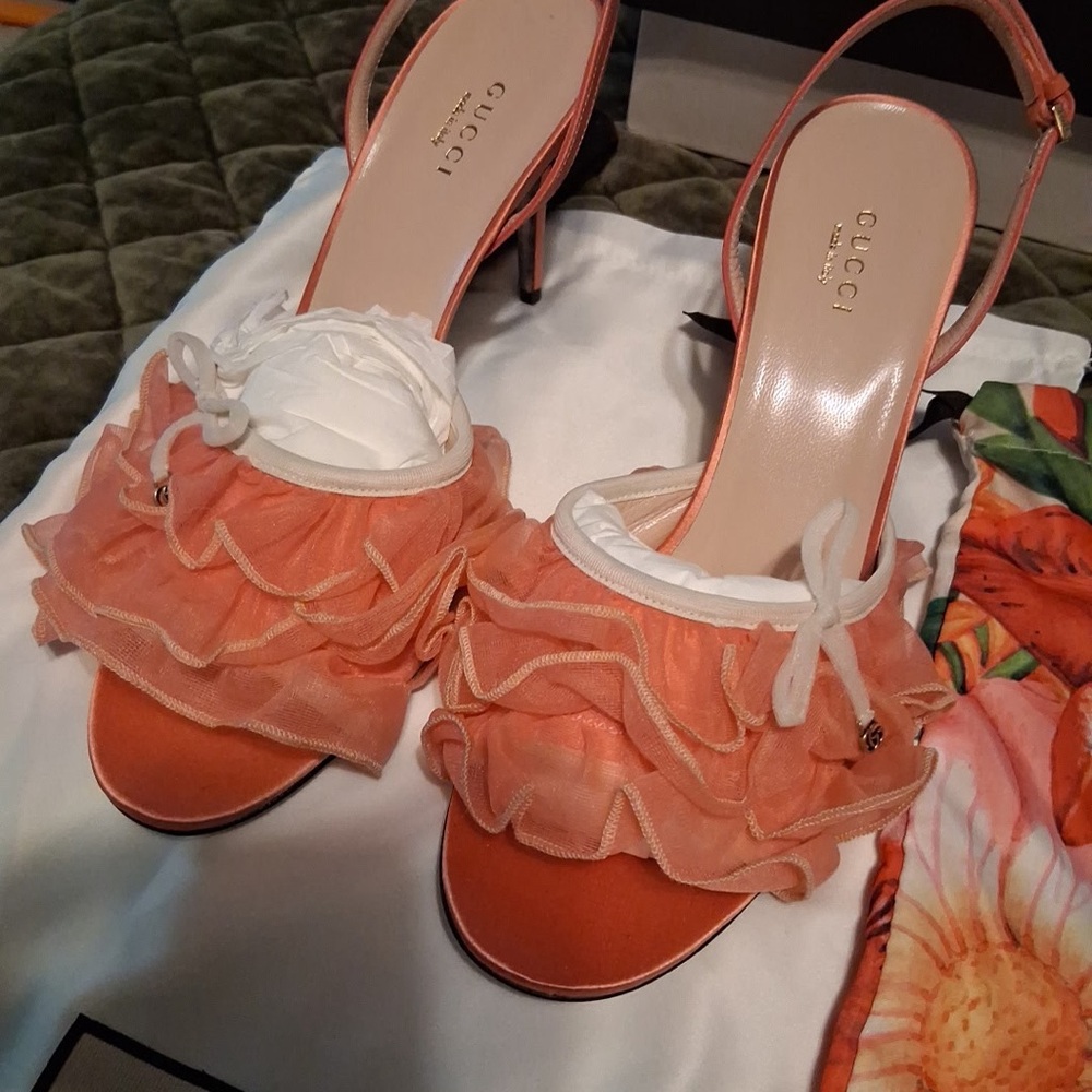 GUCCI Toulle Ruffle Women's Heels
